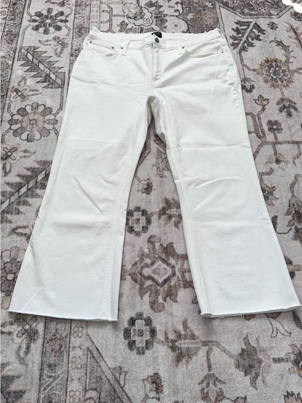 J. Crew Cream Flared Jeans
